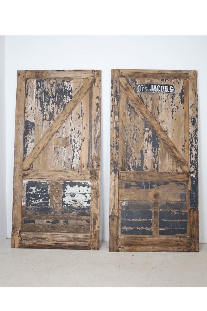 Oude staldeuren set, Bricolage & Construction, Châssis & Portes coulissantes, Neuf, Autres types, Bois, 225 cm ou plus, 75 à 150 cm