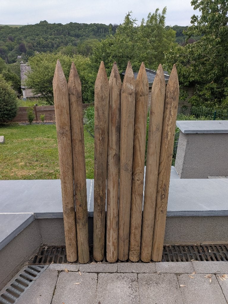 Piquets en bois, Jardin & Terrasse, Clôtures de jardin, Enlèvement, Utilisé, Bois, Autres types
