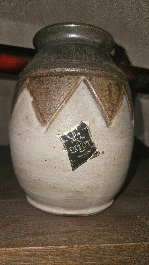 Vase grès Maurice Pitot 17cm, Enlèvement