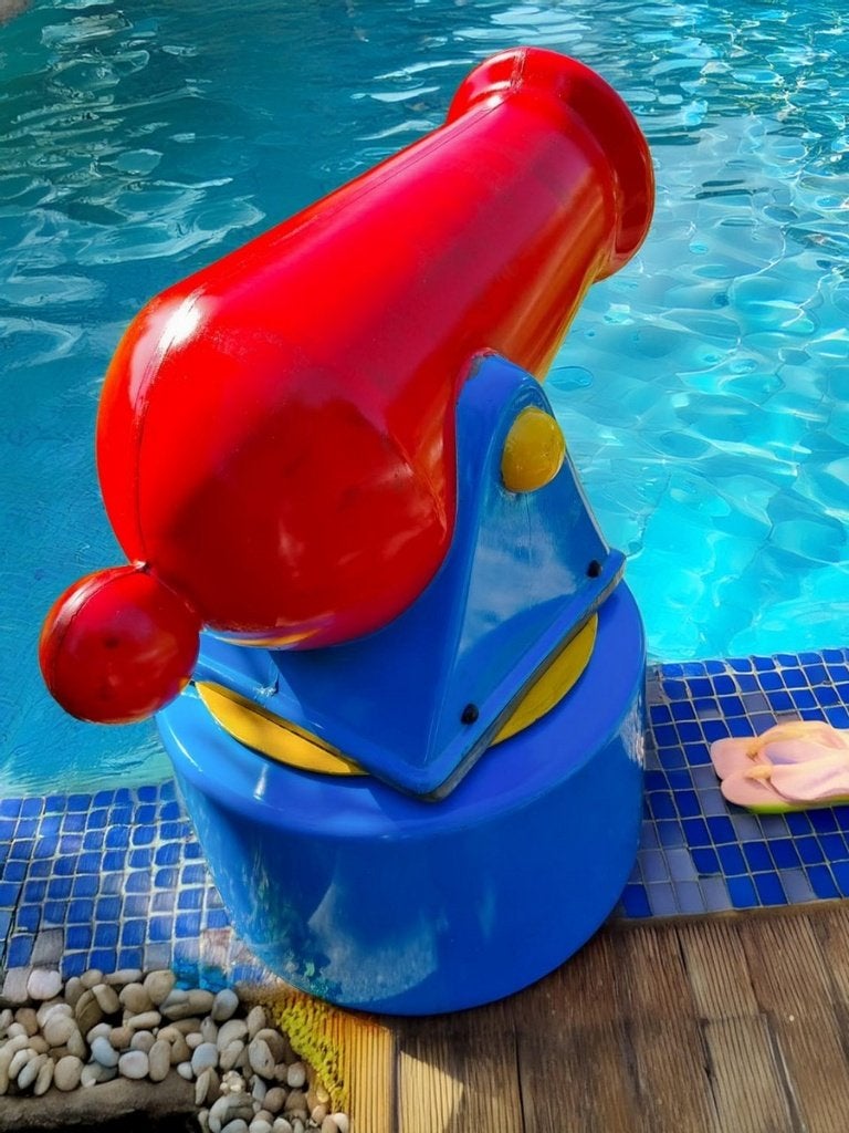 Vintage polyester waterspuiter/ waterkanon voor zwembad/tuin, Tuin en Terras, Ophalen, Gebruikt, Overige typen