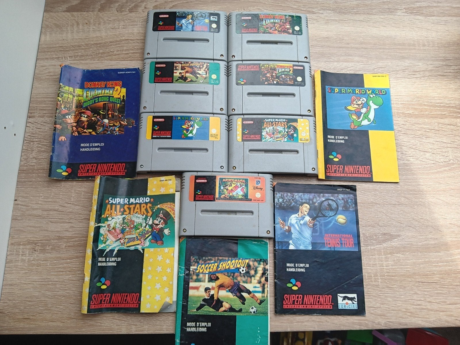 7 originele Super Nintendo (SNES) games – met handleiding, Gebruikt, Overige genres, 2 spelers, Eén computer