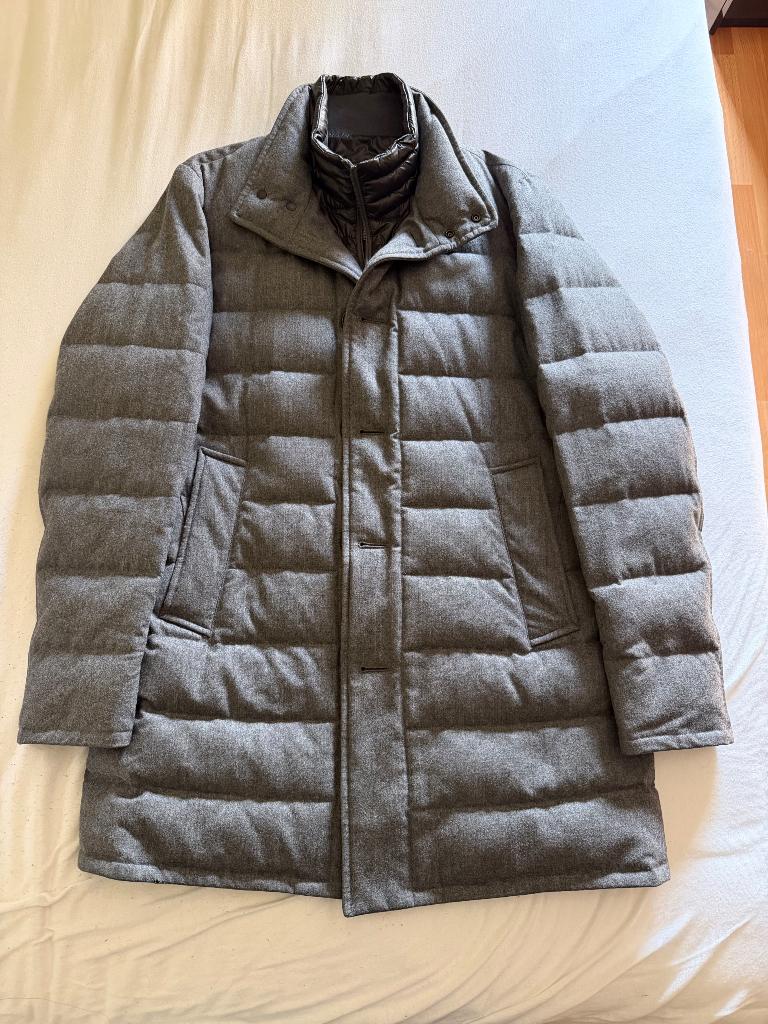 Moncler Vallier jas/mantel, Kleding | Heren, Ophalen, Zo goed als nieuw, Grijs, Moncler