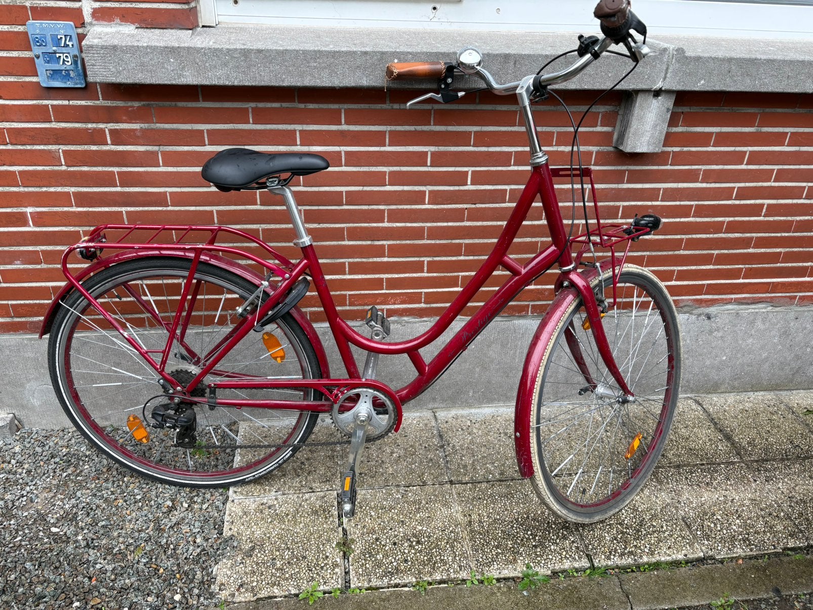 damesfiets 54cm, Ophalen, Velgrem, Versnellingen, 53 tot 56 cm