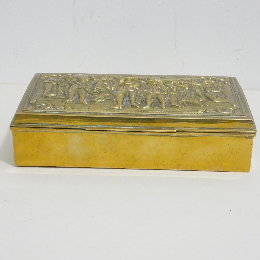 zwaar bronzen doosje of kistje India [440], Ophalen of Verzenden, Brons