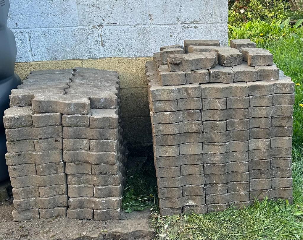 Pavés Klinkers autobloquants, Jardin & Terrasse, Béton, Enlèvement, Utilisé, 5 à 10 m²