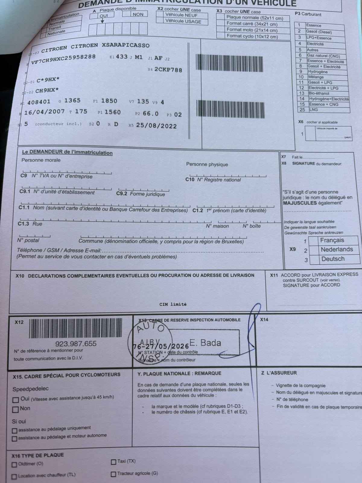 Picasso 1.6hdi 110cv Pret à immatriculer, Auto's, Citroën, USB, C4 (Grand) Picasso, Bedrijf, Diesel