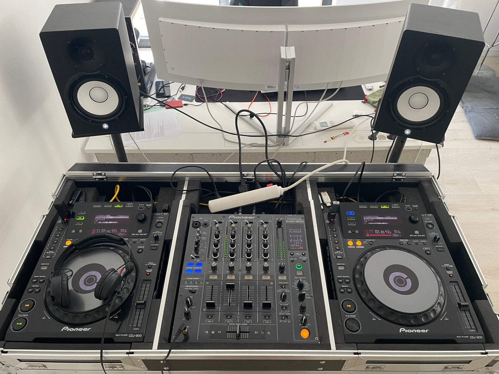 Kit DJ : CDJ900/DJM800, Yamaha HS7, Sennheiser HD25, etc., Enlèvement, Comme neuf, DJ-Set, Pioneer