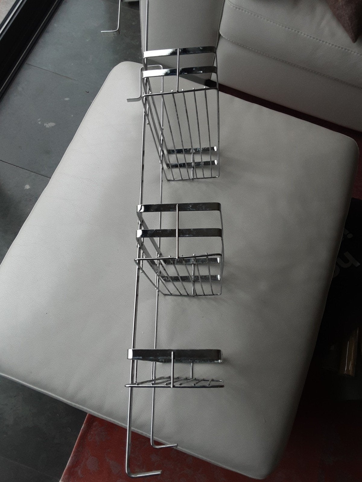 doucherek Chrome 3 niveaus, 2 haken, Huis en Inrichting, Badkamer | Badtextiel en Accessoires, Ophalen, Handdoek