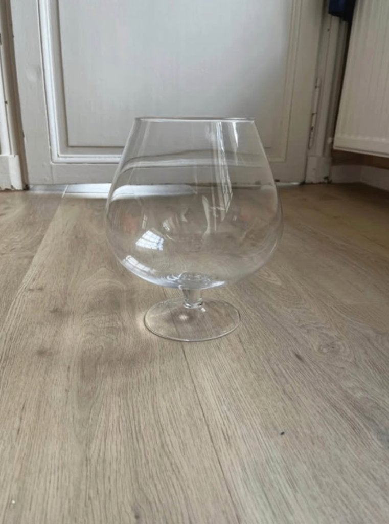 Vase / Photophore, Transparent, 25 cm, Comme neuf, Verre