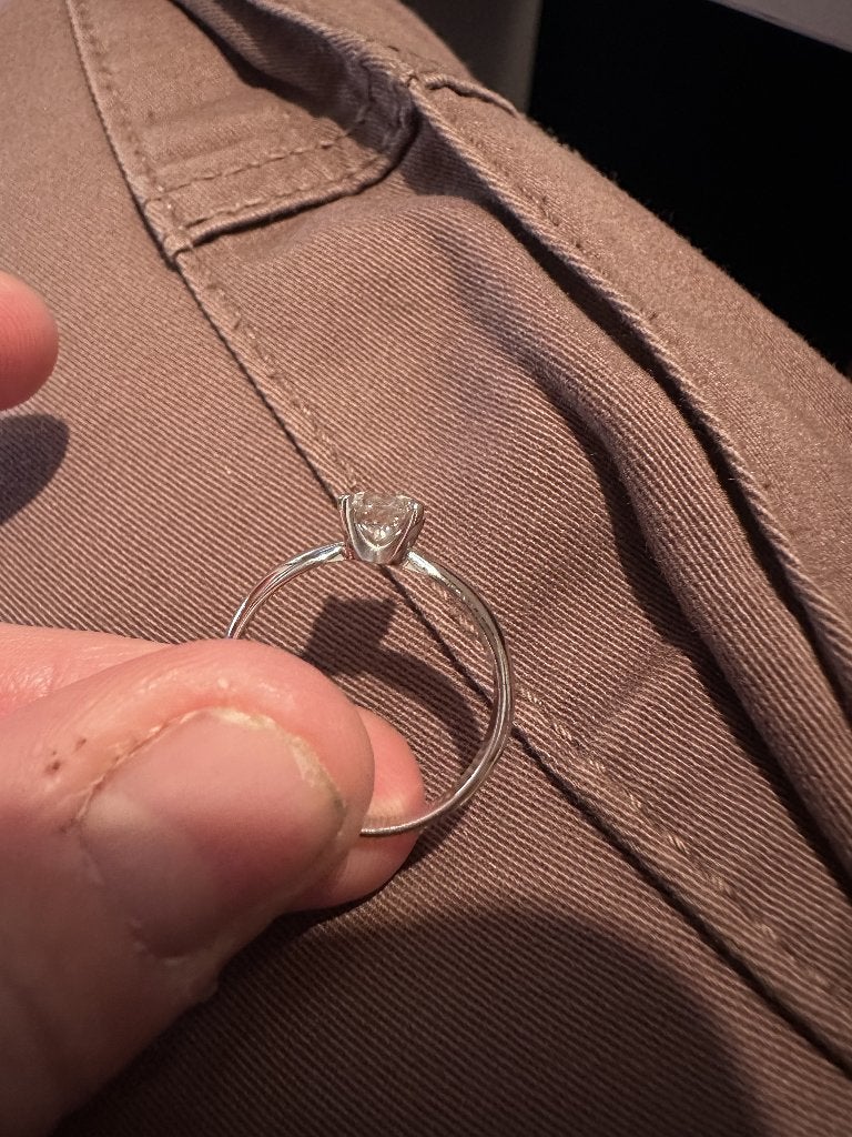 Bague Diamant Naturel, Bijoux, Sacs & Beauté, Enlèvement ou Envoi, Femme ou Homme, Comme neuf, Or