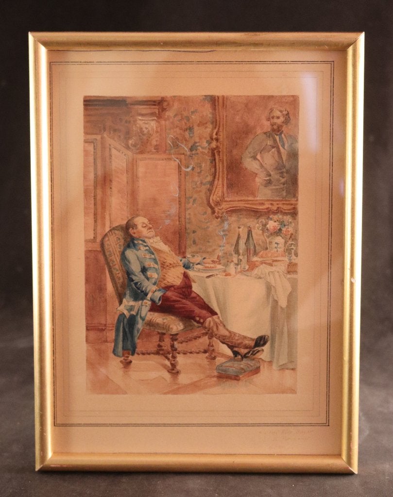 Belle aquarelle ancienne, Enlèvement ou Envoi