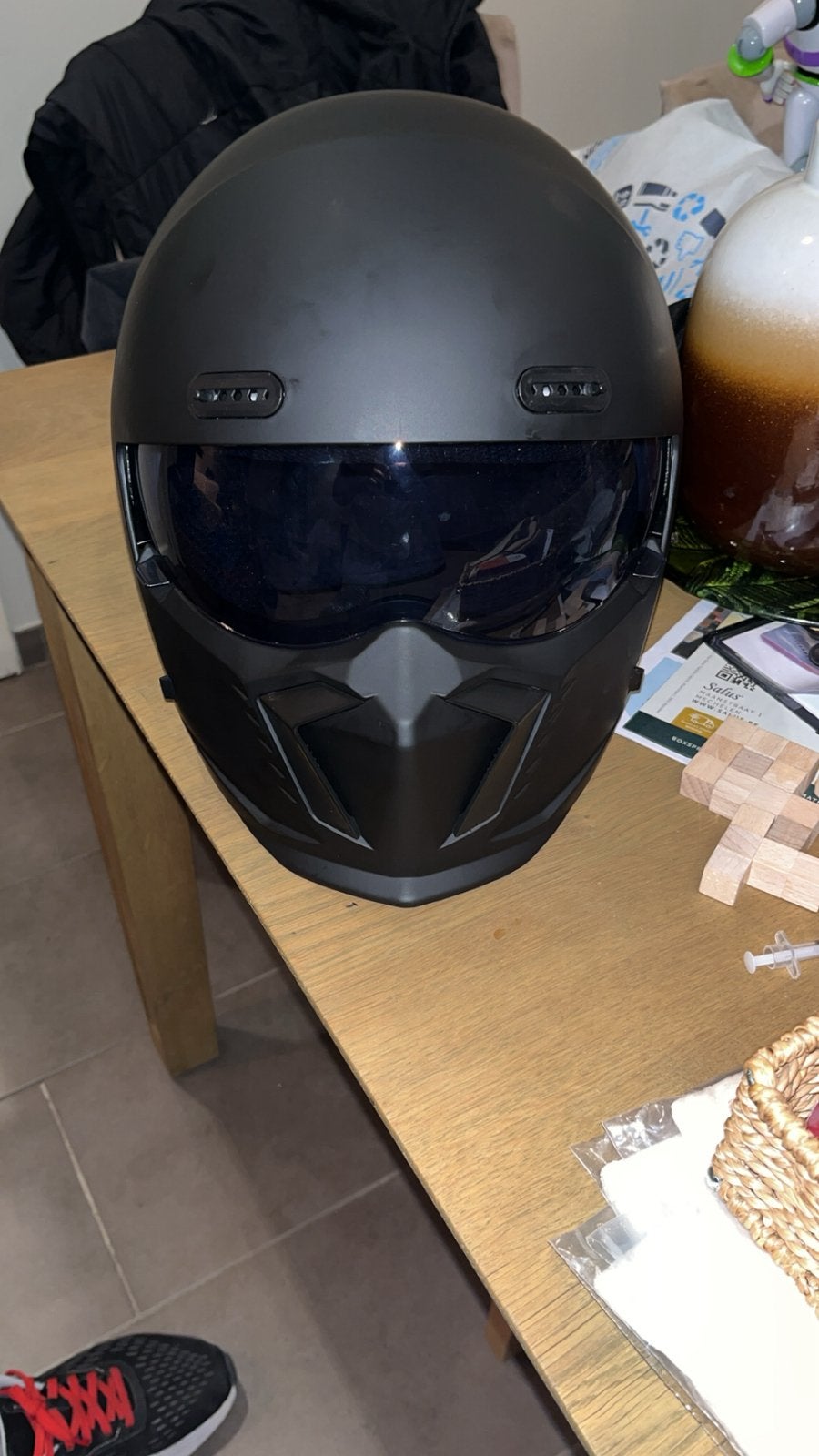 Brommer helm, Fietsen en Brommers, Ophalen, Zo goed als nieuw