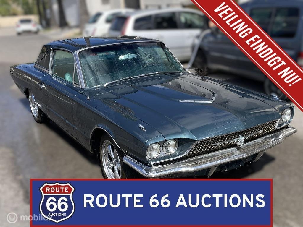 Ford Thunderbird | 1966 | Route 66 Auctions, Auto's, Zwart, Bedrijf, Handgeschakeld, Overige carrosserie