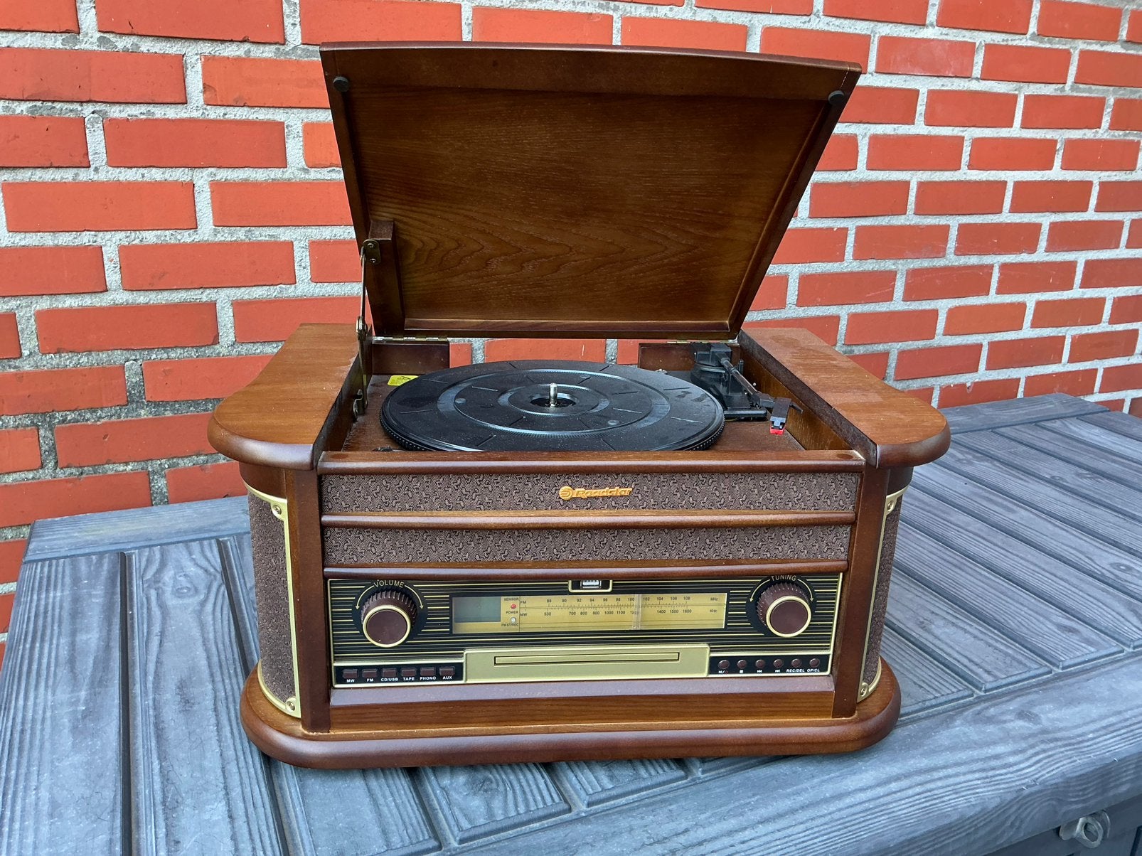 Vintage look stereo set, Roadstar HIF-1896TUMPK, Audio, Tv en Foto, Stereoketens, Ophalen, Zo goed als nieuw