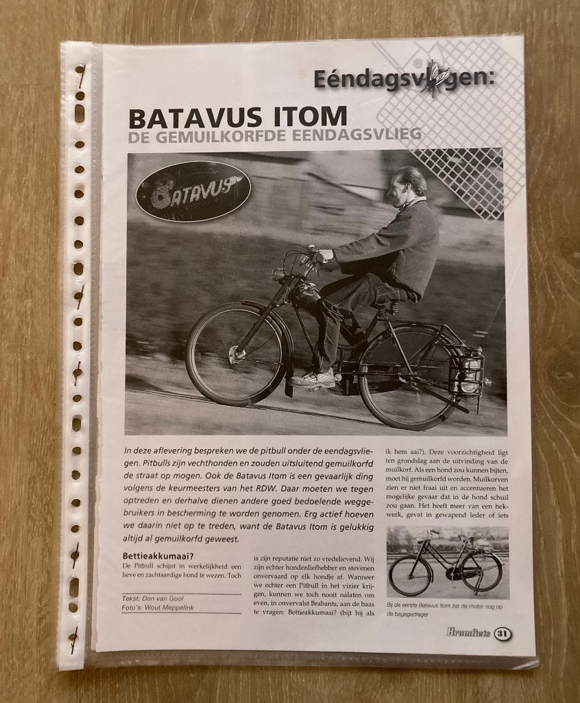 Unieke Map met documentatie Batavus Itom Bromfiets, Vélos & Vélomoteurs, Modes d'emploi & Notices d'utilisation, Comme neuf, Envoi