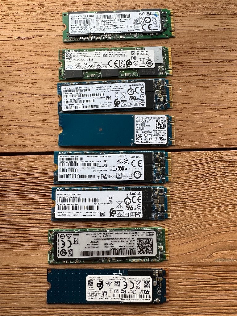 M.2 NVMe Gen3 & SATA SSD Lot (128GB - 512GB) / 2.5" SSD, Computers en Software, Verzenden, Desktop, NAS, SSD