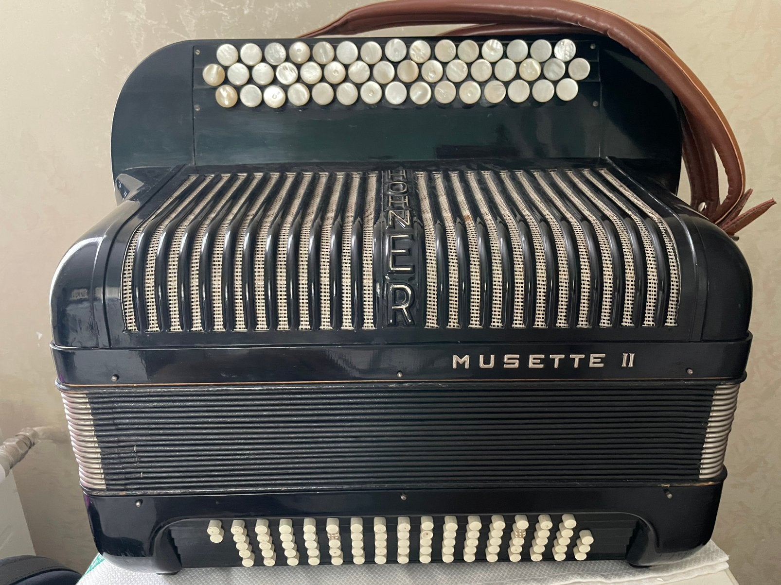 Accordeon HOHNER do 1 basses 80 musette, Musique & Instruments, Enlèvement, Comme neuf, Hohner, Avec bretelles
