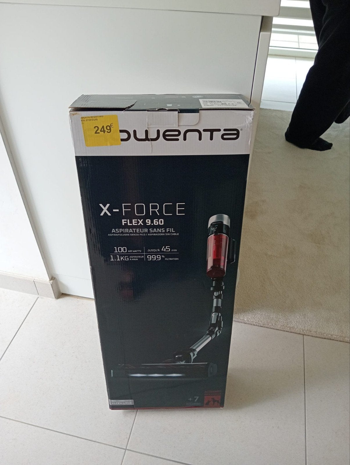 Rowenta x force flex 9.60, Enlèvement