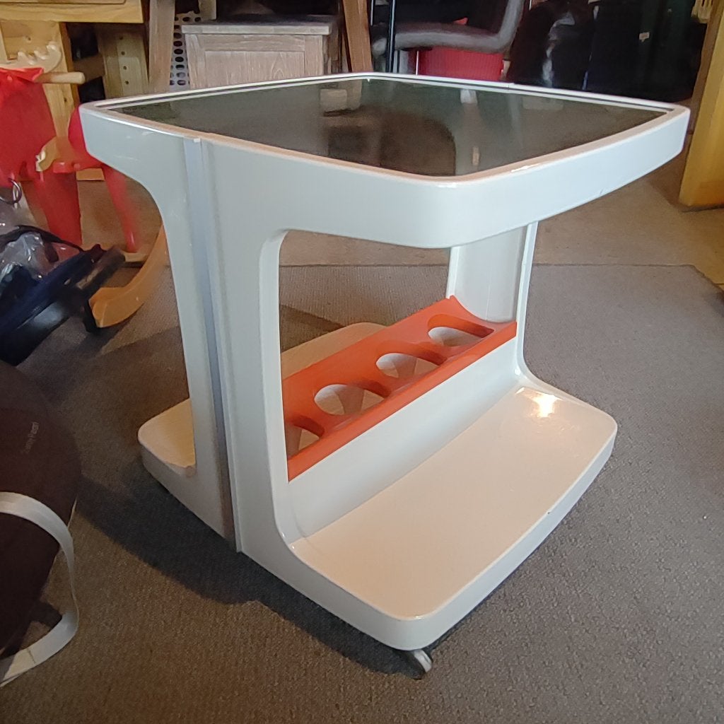 Authentieke bijzettafel, Huis en Inrichting, Tafels | Bijzettafels, Ophalen, Zo goed als nieuw, Rechthoekig, Minder dan 55 cm