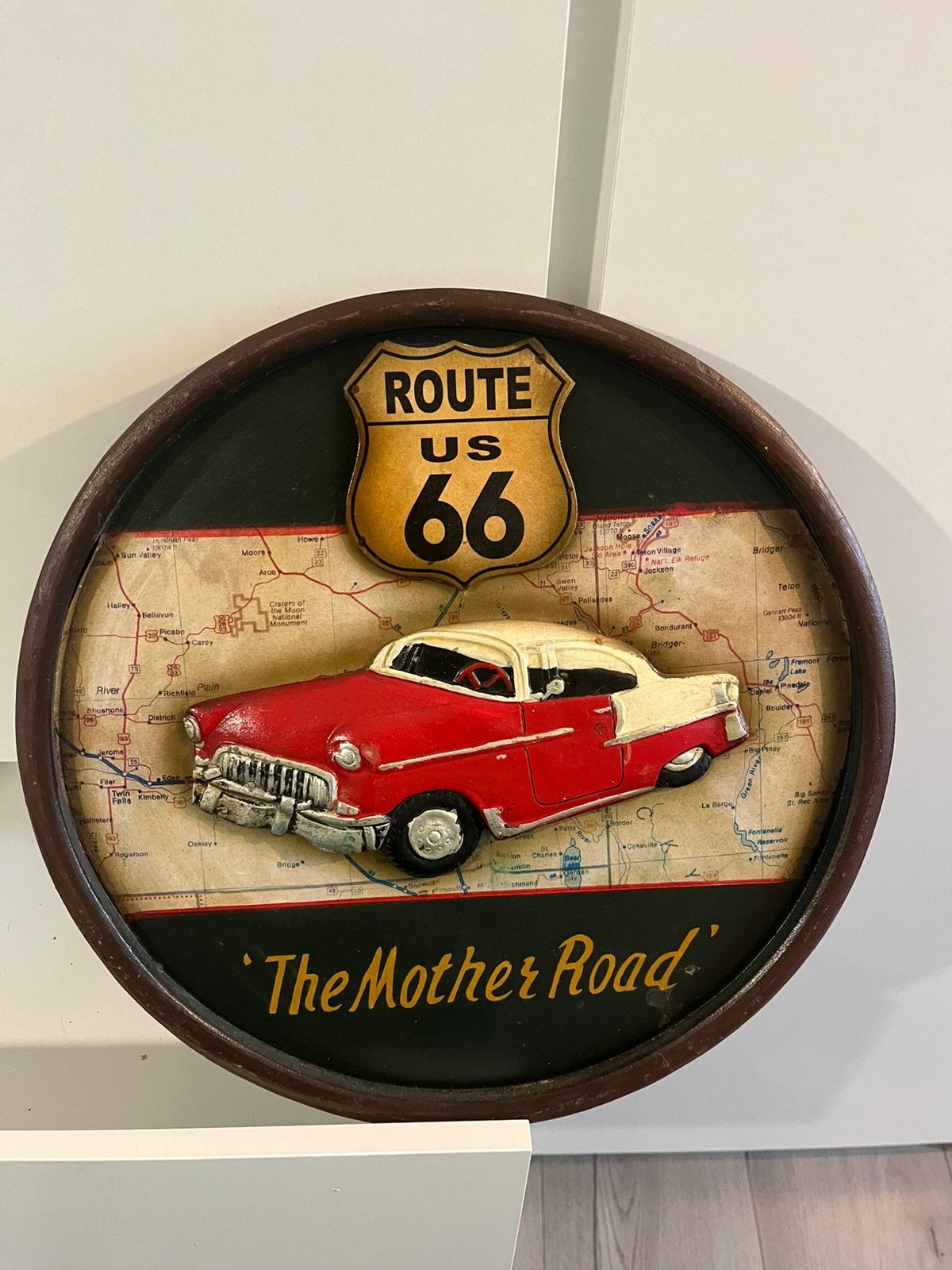 Vintage Route 66 3D wanddecoratie, Enlèvement ou Envoi