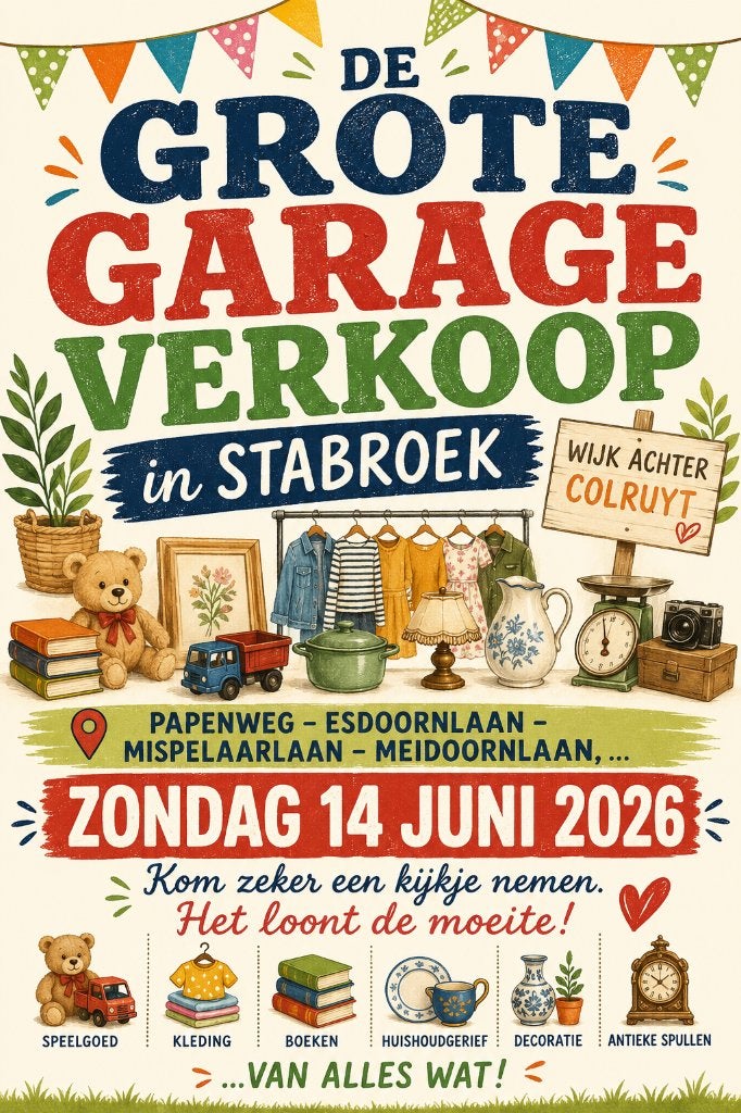 Grote Garageverkoop in Stabroek 14-06-26, Enlèvement