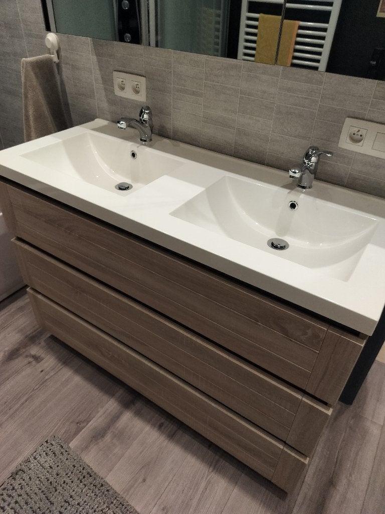 Badkamer meubel lavabo bad douche combinatie, Doe-het-zelf en Bouw, Ophalen, Zo goed als nieuw, Bad