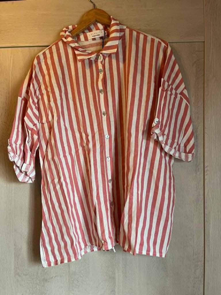 blouse lola liza korte mouw 50, Kleding | Dames, Grote Maten, Lola & Liza, Ophalen of Verzenden, Zo goed als nieuw, Blouse of Tuniek
