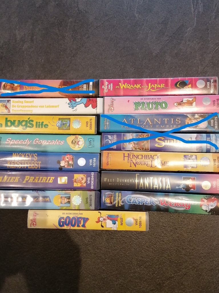 VHS tekenfilm 4, Sous-titré en néerlandais, Enlèvement ou Envoi, Dessin animé, Comme neuf