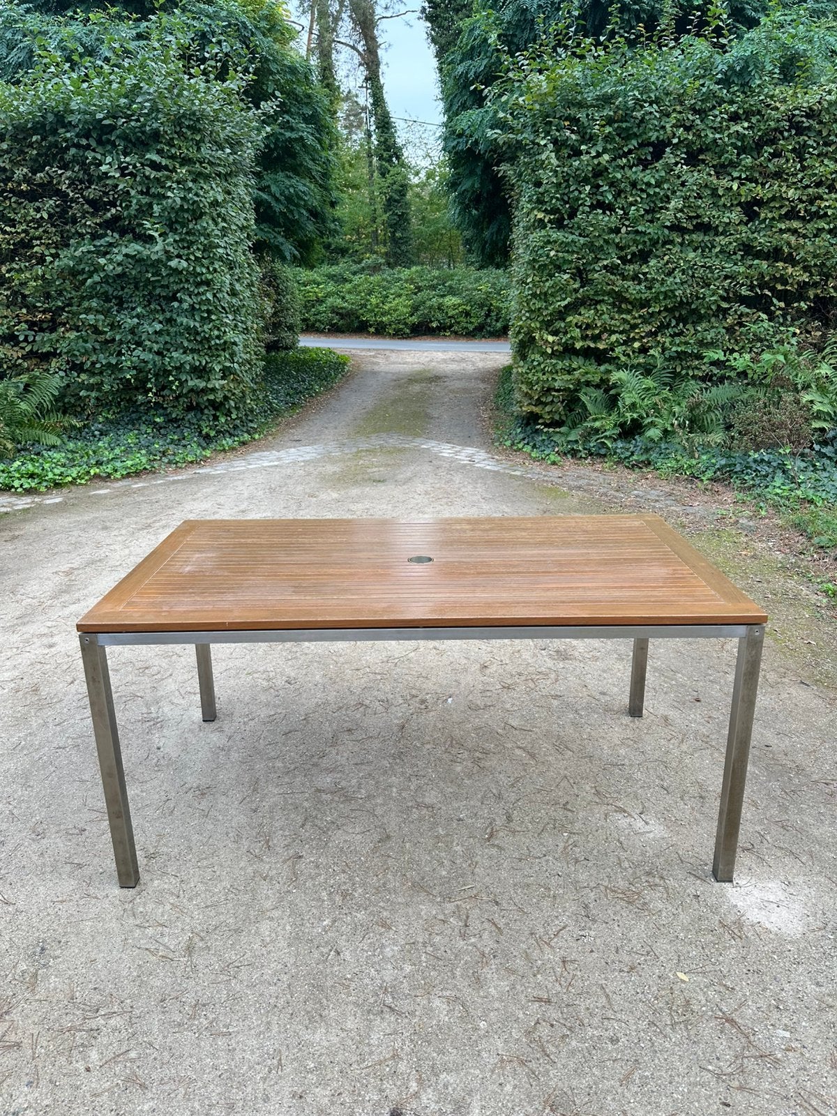 Gloster teak tuintafel – 160x90cm, Ophalen, Gebruikt, Rechthoekig, Hout