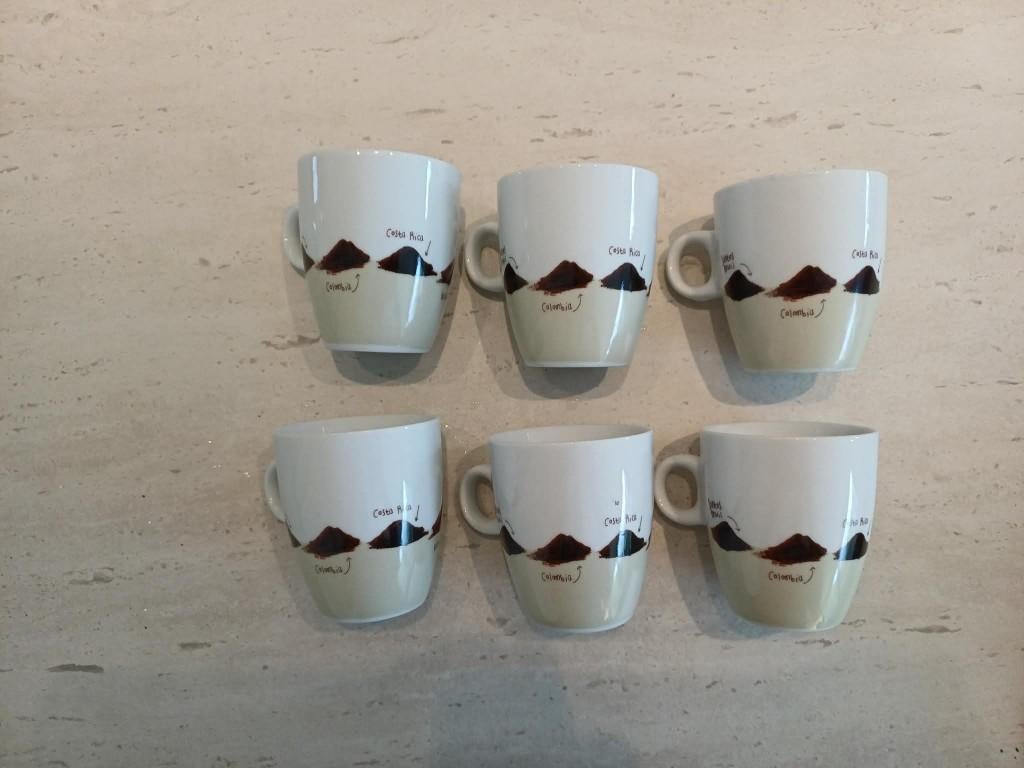 Set van 6 koffiekopjes, Enlèvement, Comme neuf, Céramique, Tasse(s) et/ou soucoupe(s)