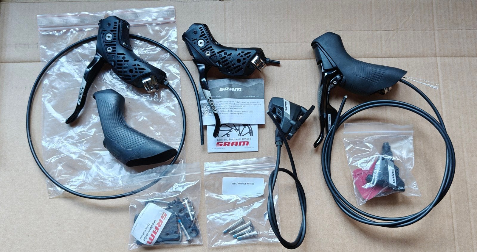SRAM Apex 1x12-voudig rem/shifters set, Fietsen en Brommers, Fietsonderdelen, Remmen, Gebruikt, Ophalen of Verzenden, Gravelbike