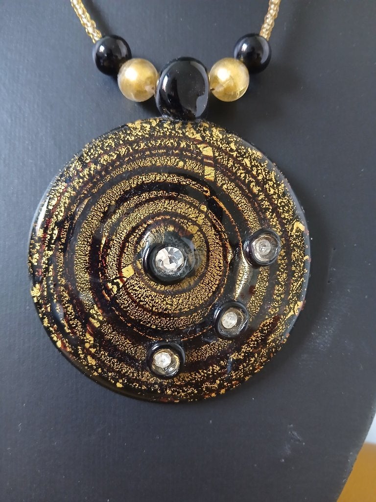 Collier en verre d'art de Murano, Enlèvement ou Envoi, Neuf, Or, Or