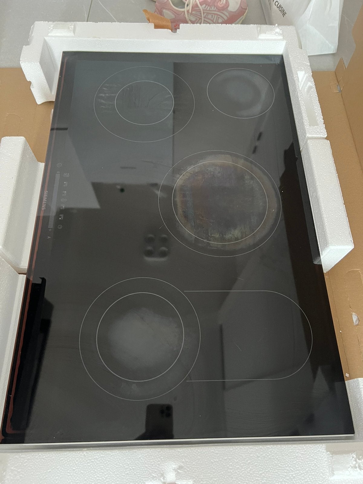 Siemens vitrokeramische kookplaat, Ophalen, Gebruikt, Inbouw, 4 kookzones