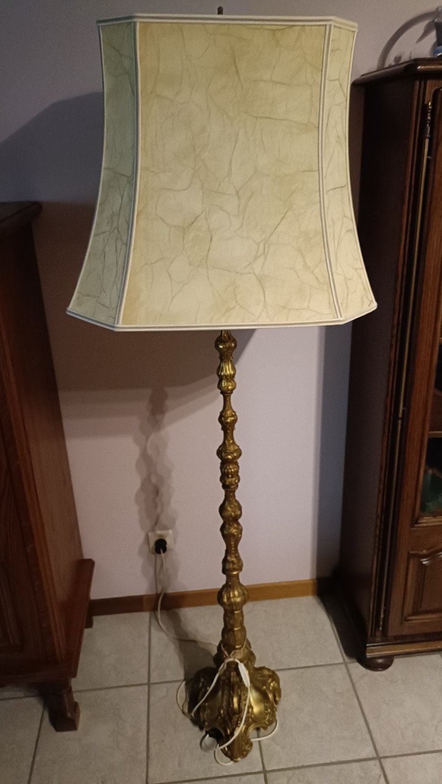 Staande lamp / vloerlamp / lampadaire, Ophalen, Metaal
