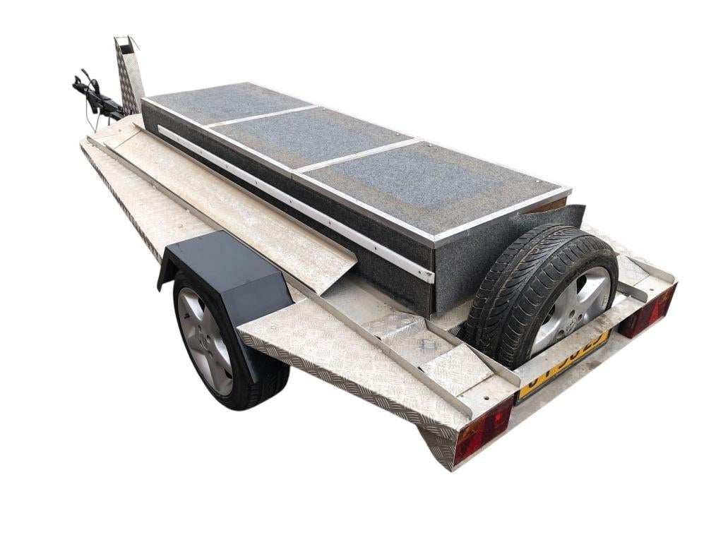 Aanhangwagen voor Crossmotoren, motorfietsen, catamaran, Ophalen, Gebruikt