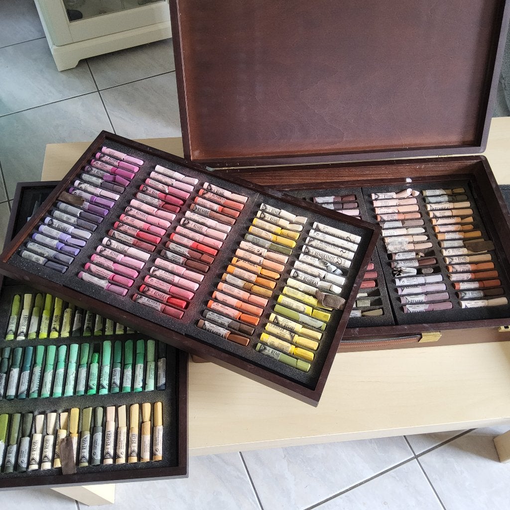 Pastelkrijt rembrandt kist, Ophalen, Gebruikt, Potlood of Stift