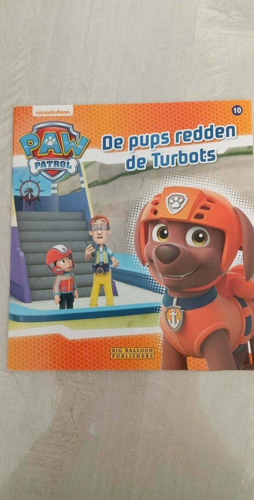 Boek Paw Patrol - De pups redden de Turbots, Garçon ou Fille, Enlèvement ou Envoi, Fiction général, Comme neuf