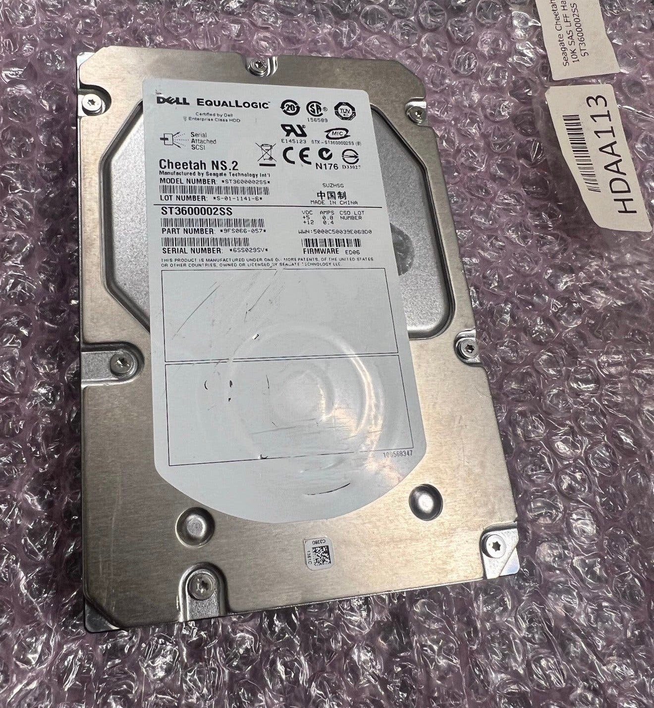Dell Equallogic Seagate Cheetah ST3600002SS NS.2 600GB 10K, Ophalen of Verzenden, Zo goed als nieuw, SAS, HDD