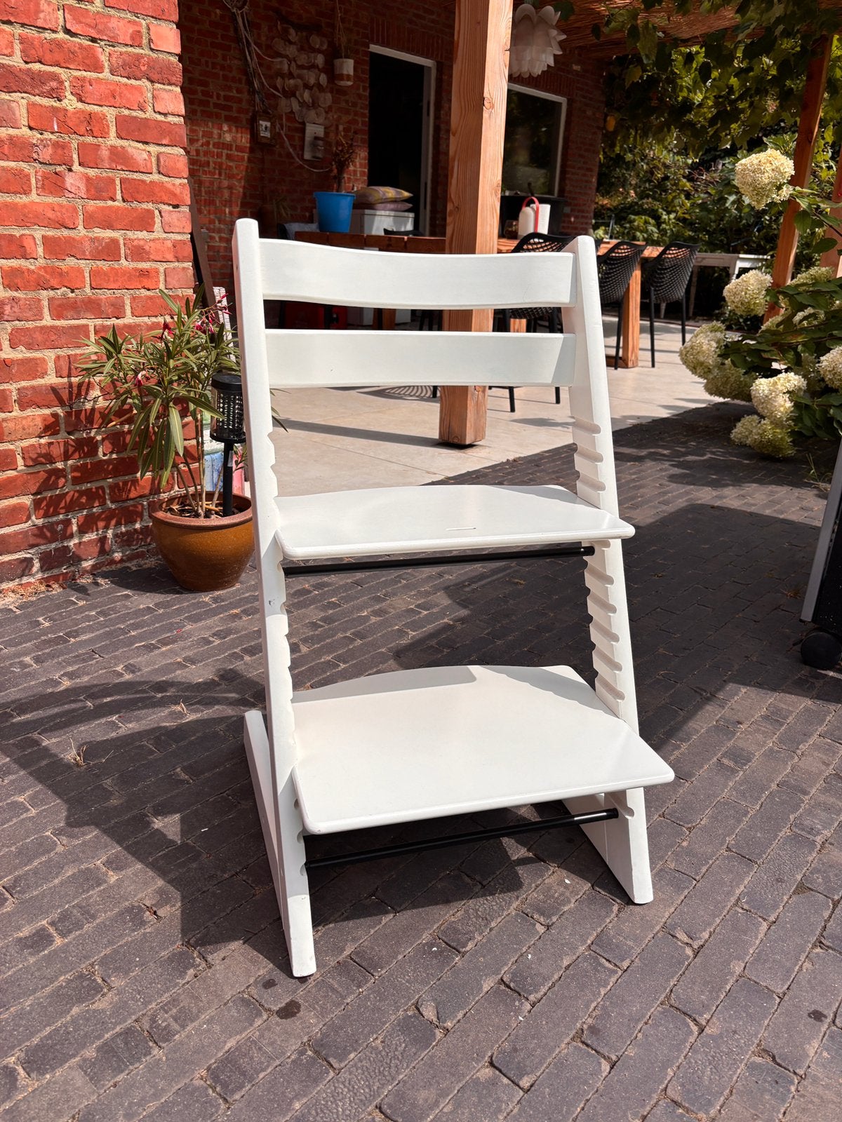 Stokke Tripp Trapp wit met veel accessoires, Ophalen, Zo goed als nieuw