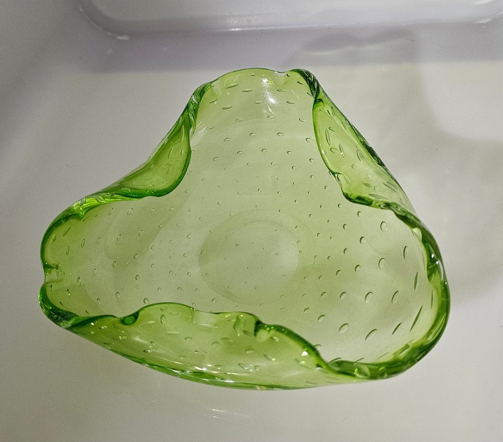 Murano groen schaaltje, Antiek en Kunst, Ophalen of Verzenden