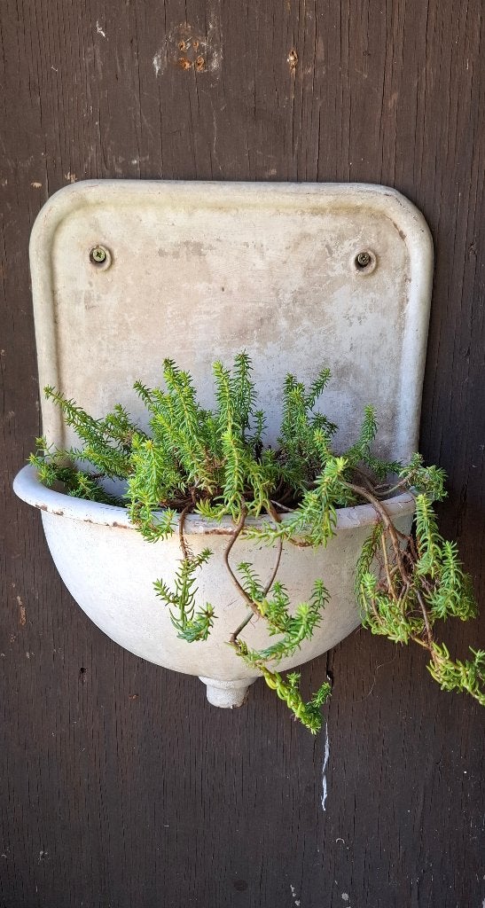 Antieke gietijzeren muur wasbak/lavabo/plantenbak/pisbak, Antiek en Kunst, Ophalen of Verzenden