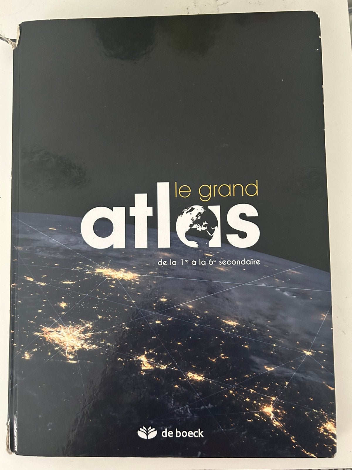Le Grand Atlas – De la 1re à la 6e secondaire (De Boeck), Livres, Enlèvement, Utilisé, Secondaire