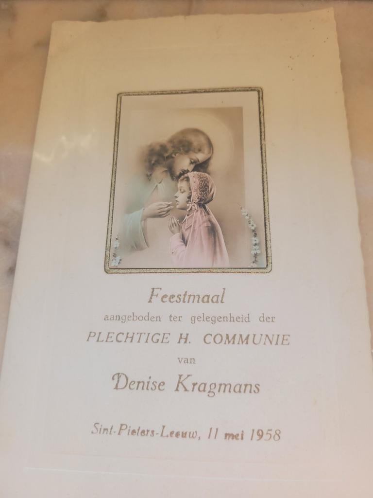 Menu communie 1958, Enlèvement ou Envoi