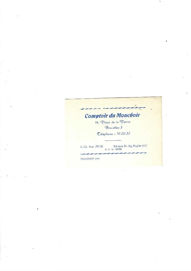 Ancienne carte de visite commerciale, Collections, Cartes de naissance & Cartes de visite, Envoi, Carte de visite
