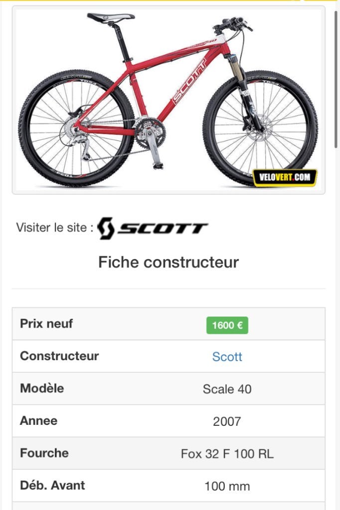 VTT scott scale, Fietsen en Brommers, Heren, Zo goed als nieuw, Schijfrem, Ophalen