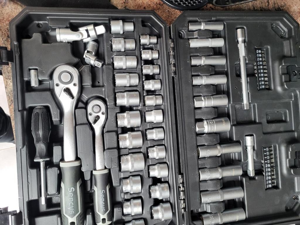 Sencys dopsleutels en bits.
Ongebruikt., Auto diversen, Autogereedschap, Ophalen, Nieuw