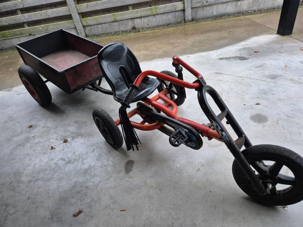 go-cart met kar, Ophalen, Gebruikt, Berg, Met kar of aanhanger