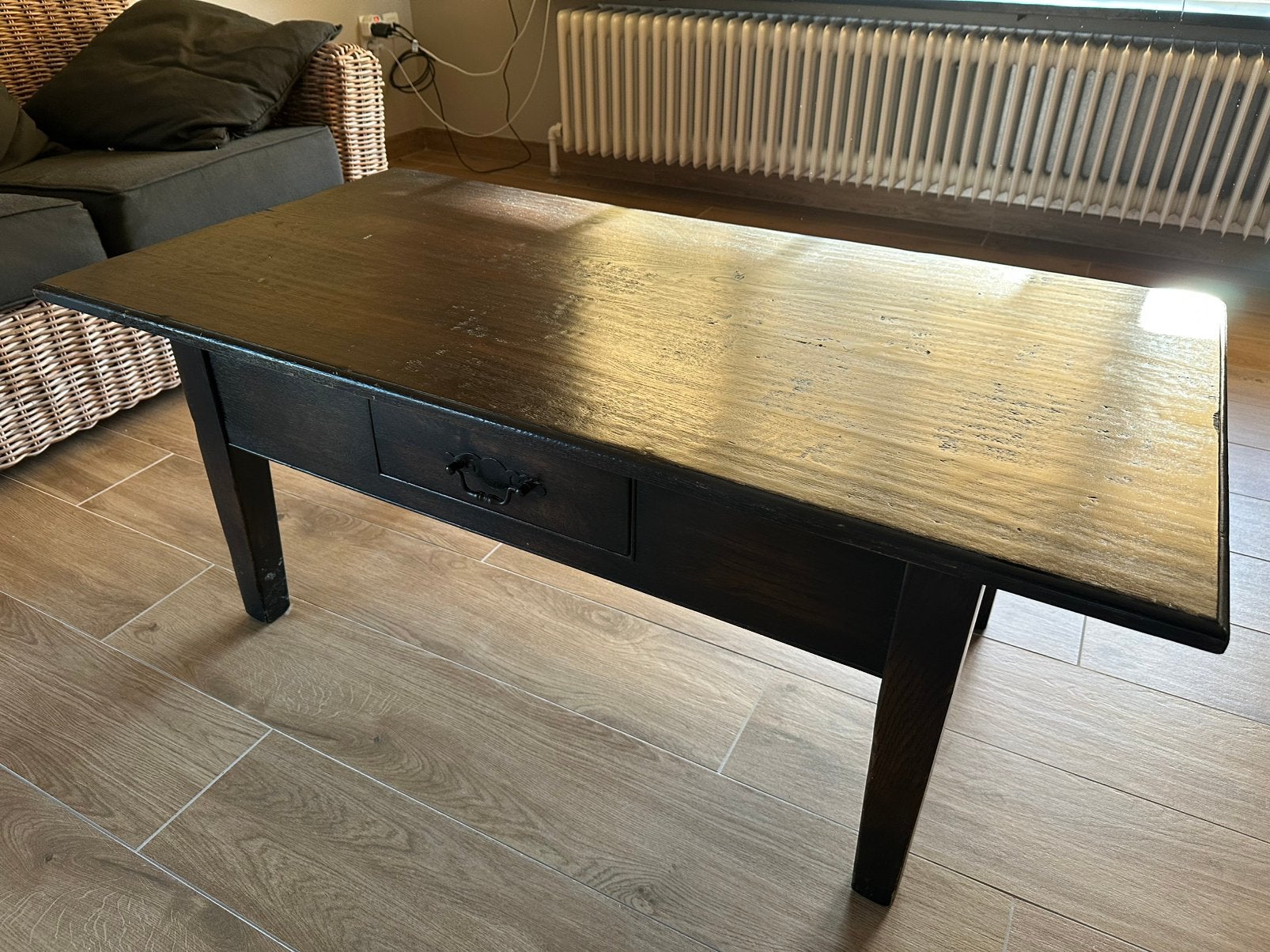 Salontafel, Maison & Meubles, Tables | Tables de salon, Enlèvement, Utilisé, Rectangulaire, Chêne