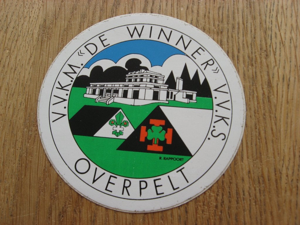 VVKM VVKS Overpelt De Winner 10 cm Sticker, Enlèvement ou Envoi, Neuf, Société ou Association