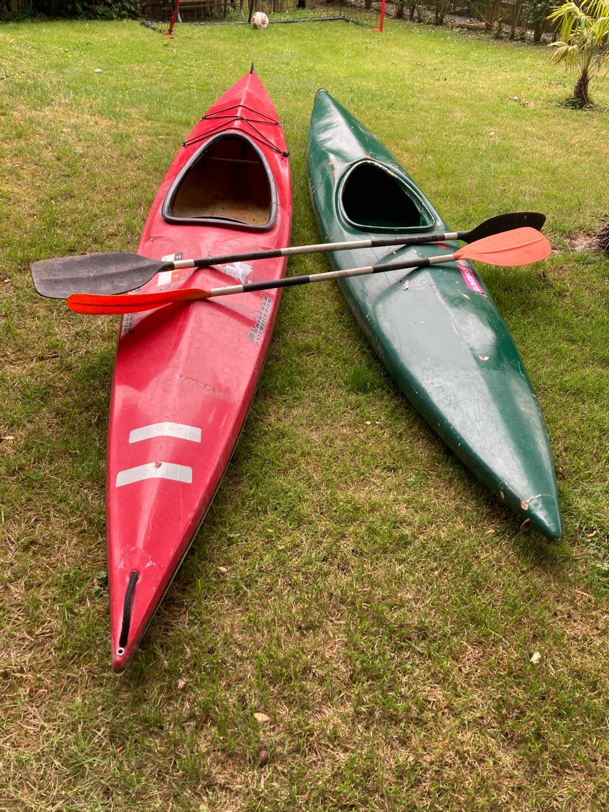 Twee kayaks, Ophalen, Gebruikt